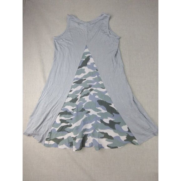 Logo Lori Goldstein Women's Light Blue Camo Tunic Dress High-Low Hem XS USED - Picture 4 of 5